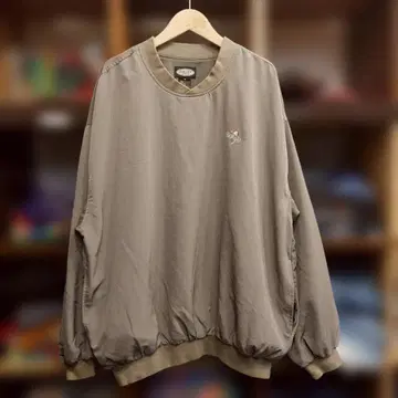 HALEY reserve 카키 그레이 나일론 풀오버 자켓 M