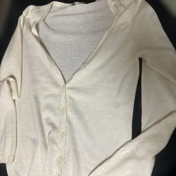 캐시미어 100% 아이보리 가디건 M