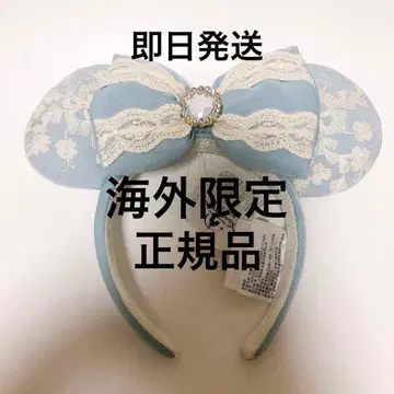 상하이 디즈니랜드 한정판 머리띠 레이스 미니 정품 신데렐라 신부