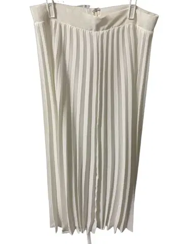 MNG 화이트 플리츠 스커트 M