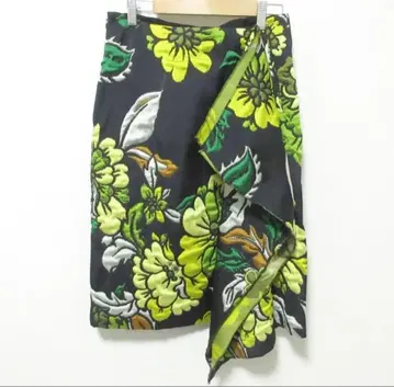 DRIES VAN NOTEN 18SS 자카드 스커트 플로럴 자수