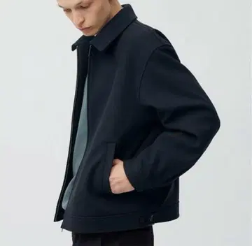 미사용 새상품 [ M size ] 코지 멜톤 집업 블루종