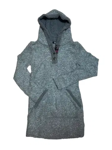 Durer Y2K 헤이세이 갸루 00s 그레이 롱 후드티 후드 부착 M