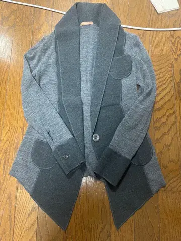 이탈리아제 그레이 숄카라 가디건