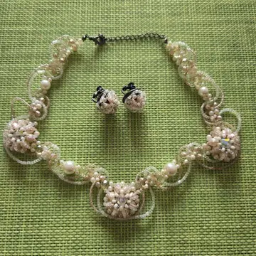 펄 비즈 브라이덜 액세서리 세트