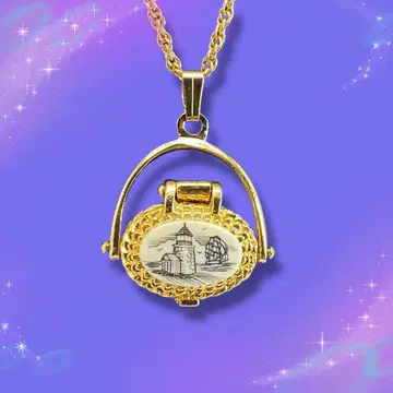 [ 새상품급 ] AL DOUCETTE 목걸이 난타켓 바스켓 골드