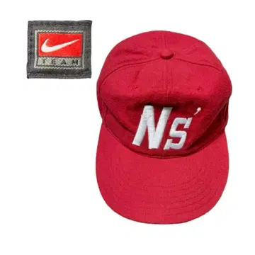 00s Nike NS 자수 캡 빨간색