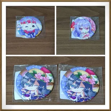 니지산지 DMM 아야카키 캔뱃지 [룬룬/코즈에 모모네/키사라] 4종 세트