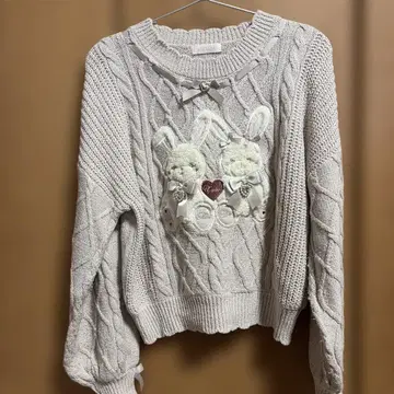 LIZLISA TwinBunnies 니트 핑크