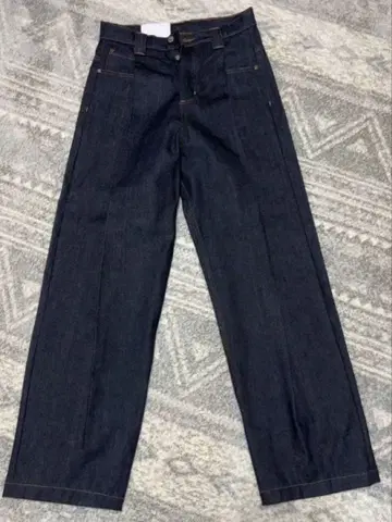 SKYLRK 다크 블루 스트레이트 레그 데님