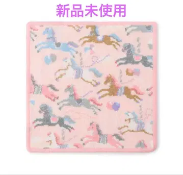[ 미사용 새상품 ] FEILER 러브러리 모쿠바 손수건 핑크 목마