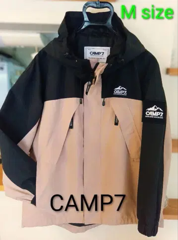 CAMP7 후드티 M 사이즈 베이지/블랙