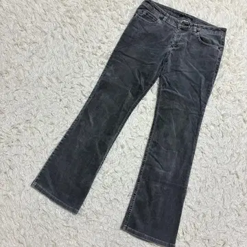 Le Souk 코듀로이 데님 팬츠 스트레이트 캐주얼 블랙 계열