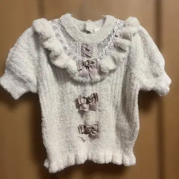 LIZLISA 암워머 3연 리본 니트