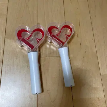 하트형 핑크 응원봉 2개 세트
