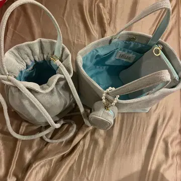 페이러 골프 세트 유니 블루 라메 토트 숄더 복조리 파우치