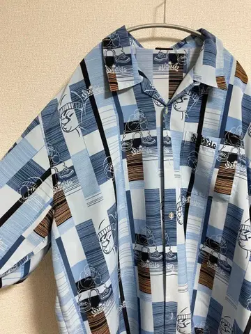 [ 구제 의류 ] 사우스폴 올 패턴 오픈 카라 셔츠