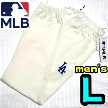 [ 새상품 ] 다저스 스웨트 팬츠 L 남성용 아이보리 MLB 공식 LA