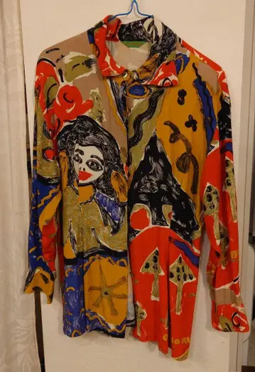 아트 프린트 긴팔 셔츠 알베로베로