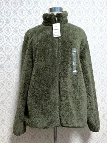새상품 유니클로 퍼 플리스 자켓 남성용 그린 계열 그린 컬러 M 사이즈