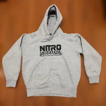 나이트로 로고 자수 후드티