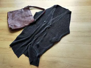 새상품급 SPECHIO 스페치 플리츠 롱 베스트 지레 블랙 40 사이즈