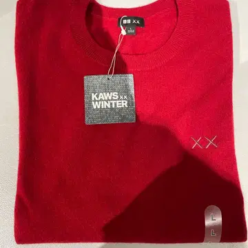 KAWS WINTER 스웨터 L 사이즈 레드