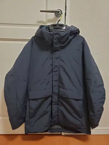 하이브리드 다운 후드티 네이비