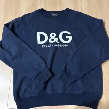 D&G 네이비 로고 맨투맨