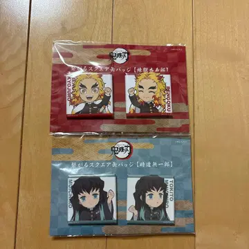 귀멸의 칼날 이어지는 스퀘어 캔뱃지 토키토 무이치로 렌고쿠 쿄쥬로