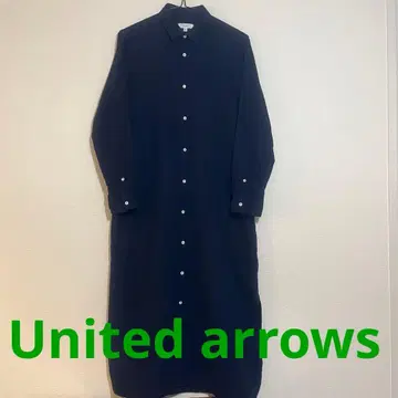 뷰티앤유스 유나이티드 애로우즈 네이비 셔츠 원피스