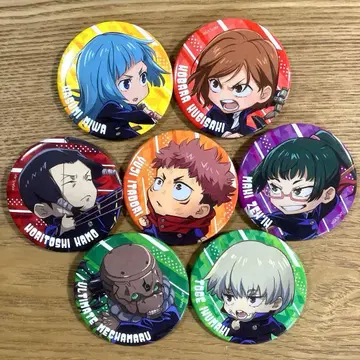 주술회전 캔뱃지 신규 일러스트 미니 캐릭터 7종류