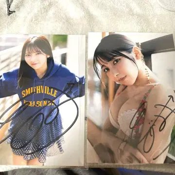 토오미 친필 사인 브로마이드 2장 세트