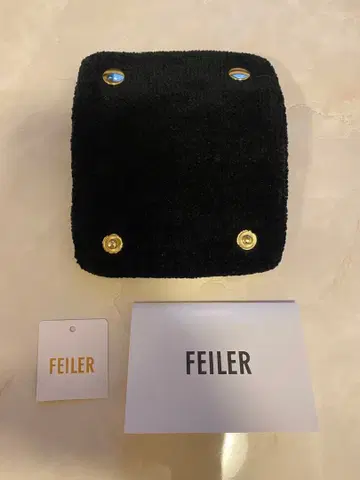 [ 미사용 새상품 ] FEILER 블랙 스냅 버튼 백