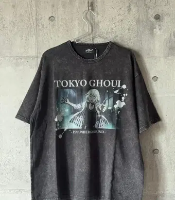 P.N UNDERGROUND 도쿄 구울 티셔츠 다크 그레이