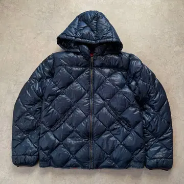 에디 바우어 라이트 다운 자켓 후드티 다이아 퀼트 네이비