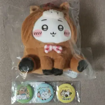 치이카와 (먼작귀) 해피백 2026 간지 봉제 인형 캔뱃지 3개 세트