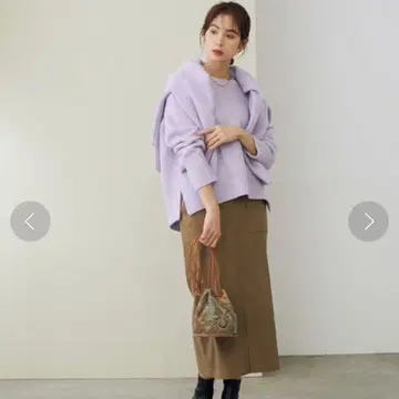 미사용 새상품 ROPE 타즈매니아 울 100% 크루넥 니트 두꺼운 원단