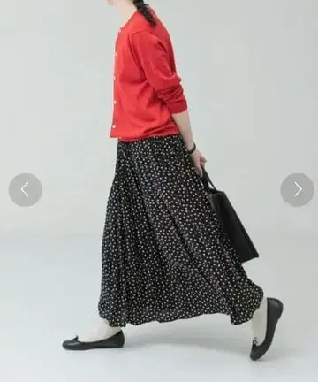 카구레 kagure 개더 도트 스커트