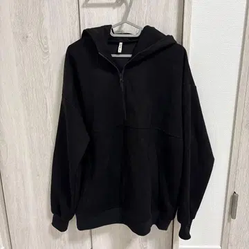 블랙 풀 집업 후드티