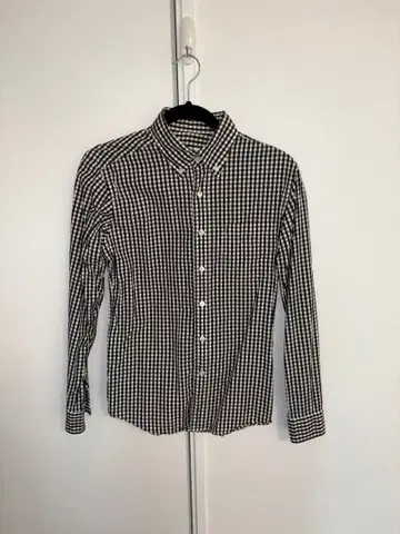 SOPHNET. 블랙 화이트 깅엄 체크 긴팔 셔츠