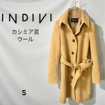 INDIVI 캐시미어 혼방 울 롱 코트 S 사이즈