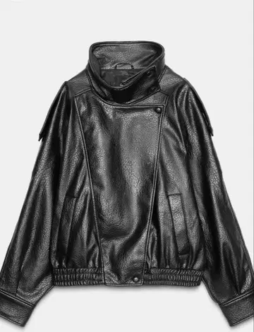 [ 미사용 새상품 ] ZARA 자라 페이크 가죽 자켓 S 사이즈