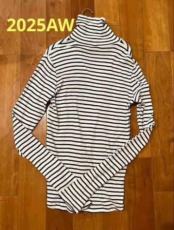 스픽 앤 스팬 하이넥 풀오버 보더