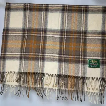 영국제 무릎 담요 VALUE FEEL 울 브라운 계열 체크 무늬
