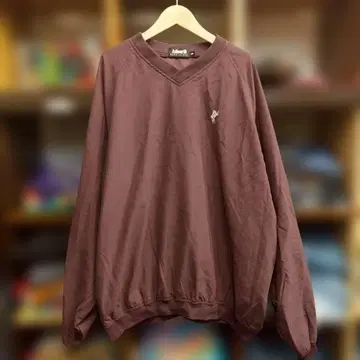 USA제 Ashworth 나일론 풀오버 자켓 XXL 다크 퍼플