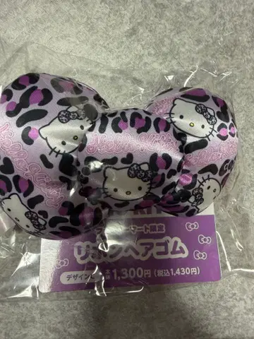 헬로키티 레오파드 무늬 머리끈 패밀리마트