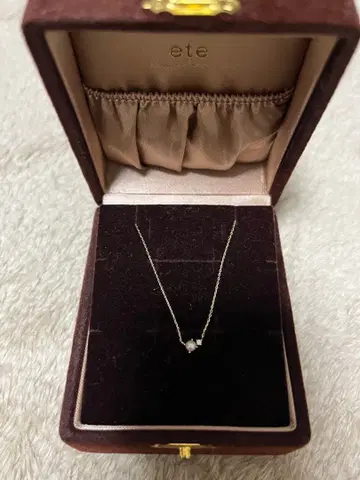 ete K10YG 레이어 펄/다이아몬드 목걸이