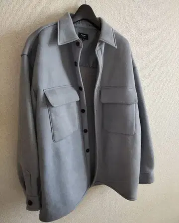 BEAMS HEART 스웨이드 라이트 블루 자켓 M