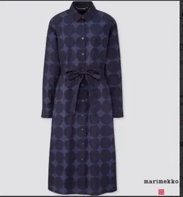 M 사이즈 2회 착용 유니클로 마리메꼬 콜라보 원피스 블루 타입